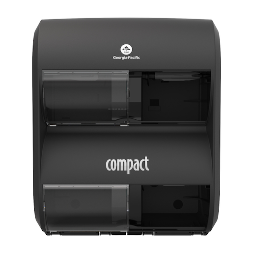 Compact 4-Roll Quad® Coreless Toilet Paper Dispenser-Black