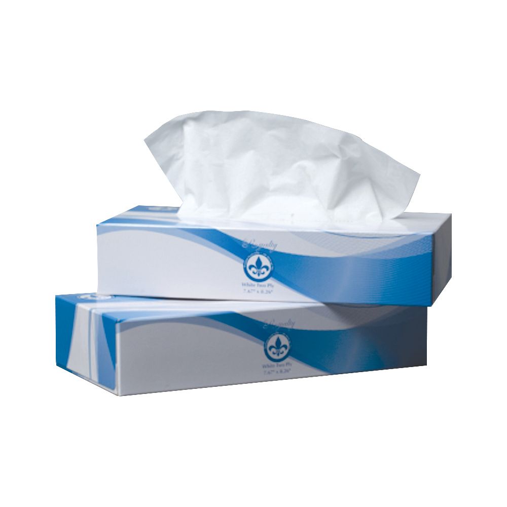 Royalty 2-Ply Virgin Flat Box Facial Tissue