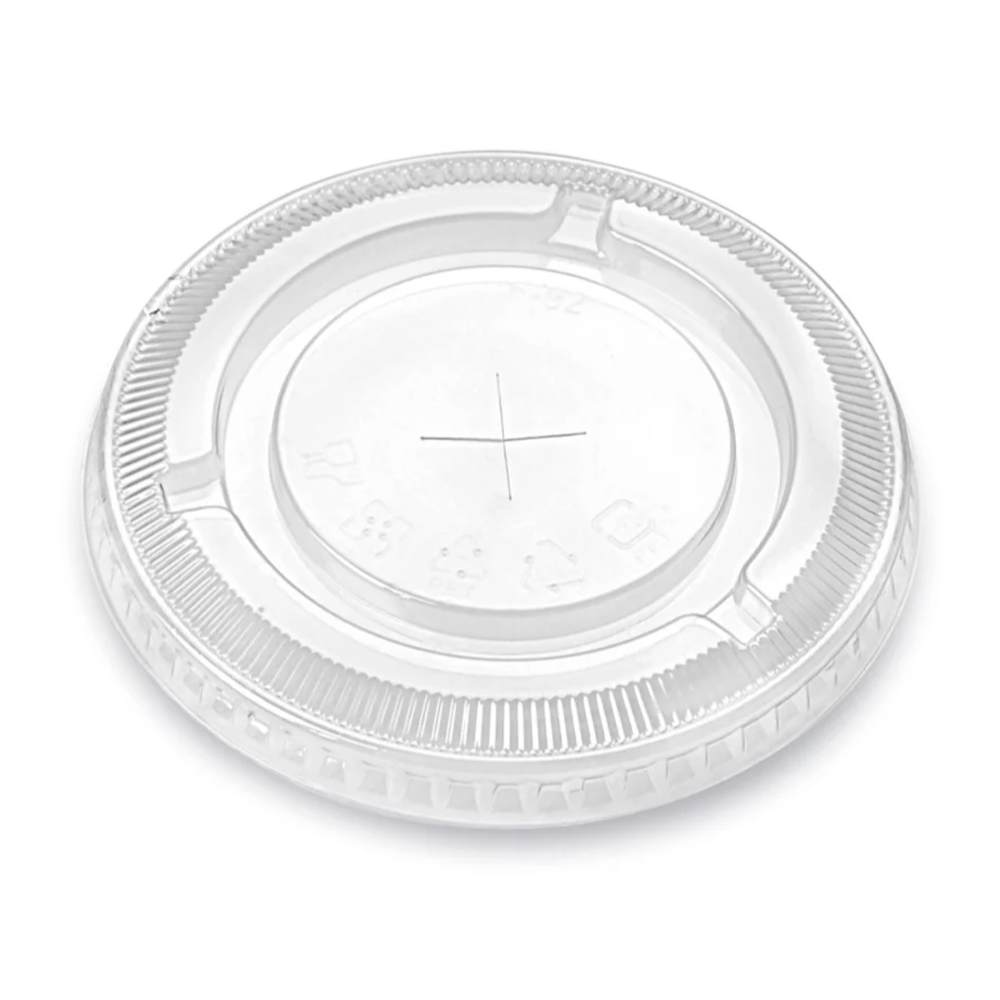 98MM Straw Slot Flat Lid for Royalty 12-24oz PET Cups